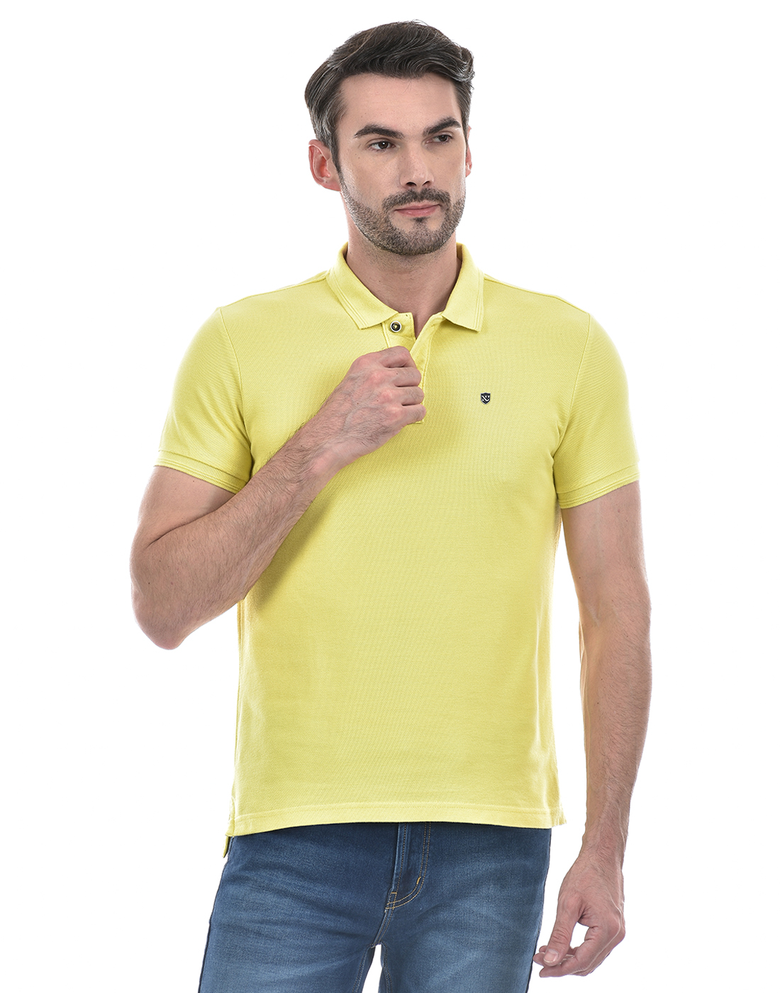 Numero Uno Men Solid Yellow T-Shirt